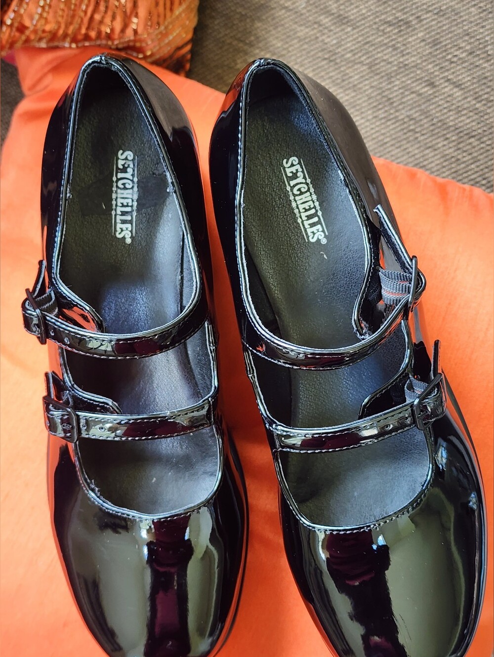 SEYCHELLES, Wednesday Black Patent Mary Jane Plarform Shoes, 8.5